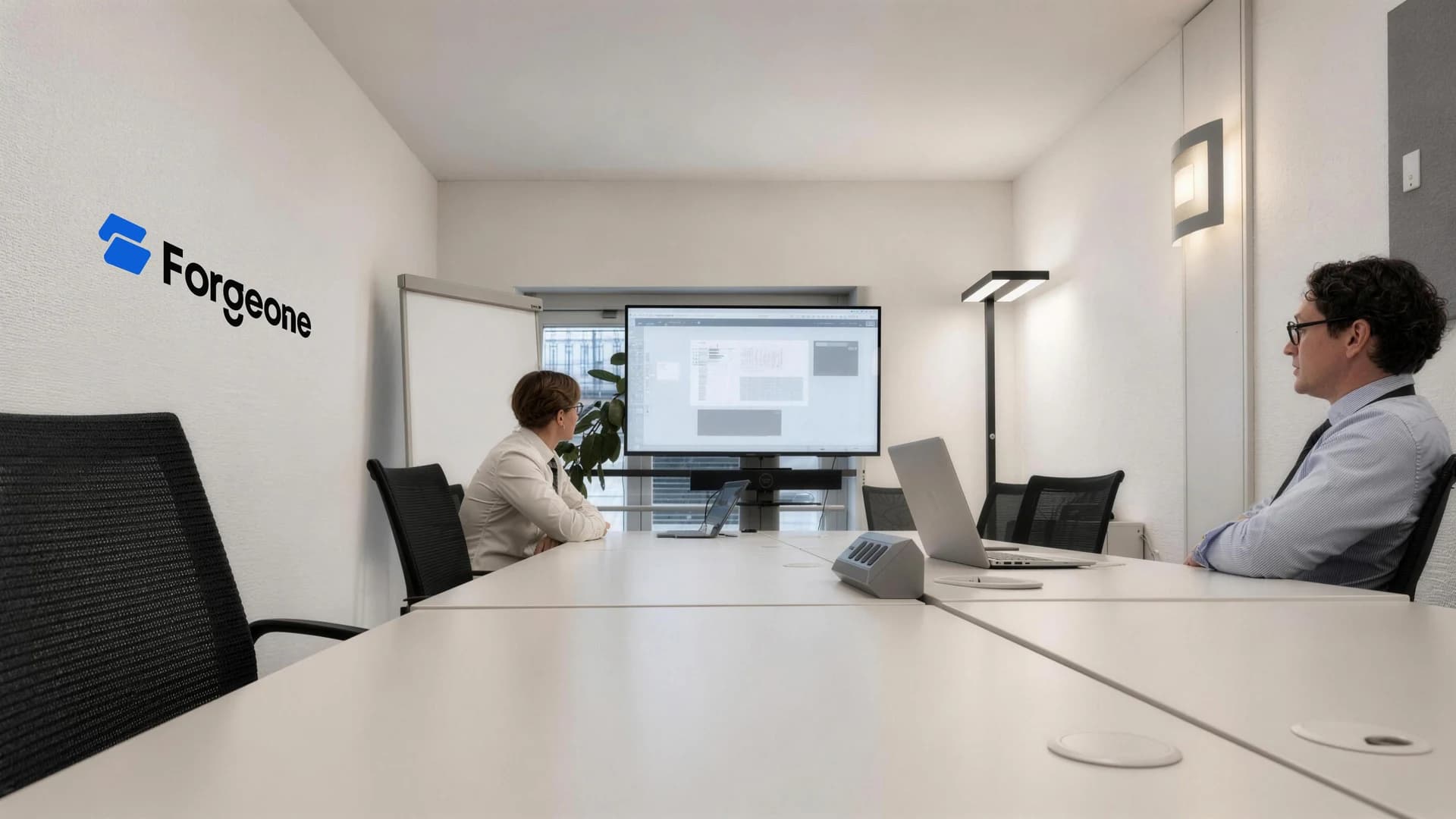 Revue de performance en salle de réunion, au bureau ForgeOne
